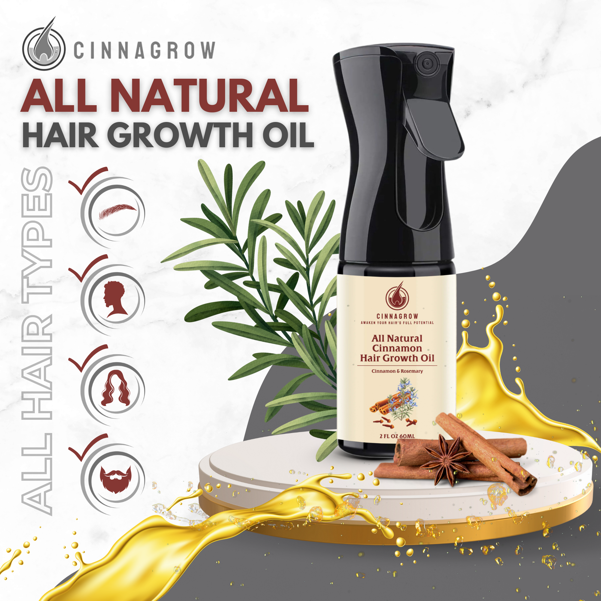 CINNAGROW - Hair Growth Oil
